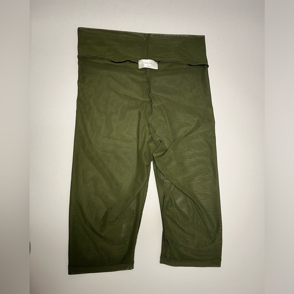 NWOT ⚜️🫒⚜️ Laina Rauma olive color mesh see through biker shorts - Picture 8 of 14
